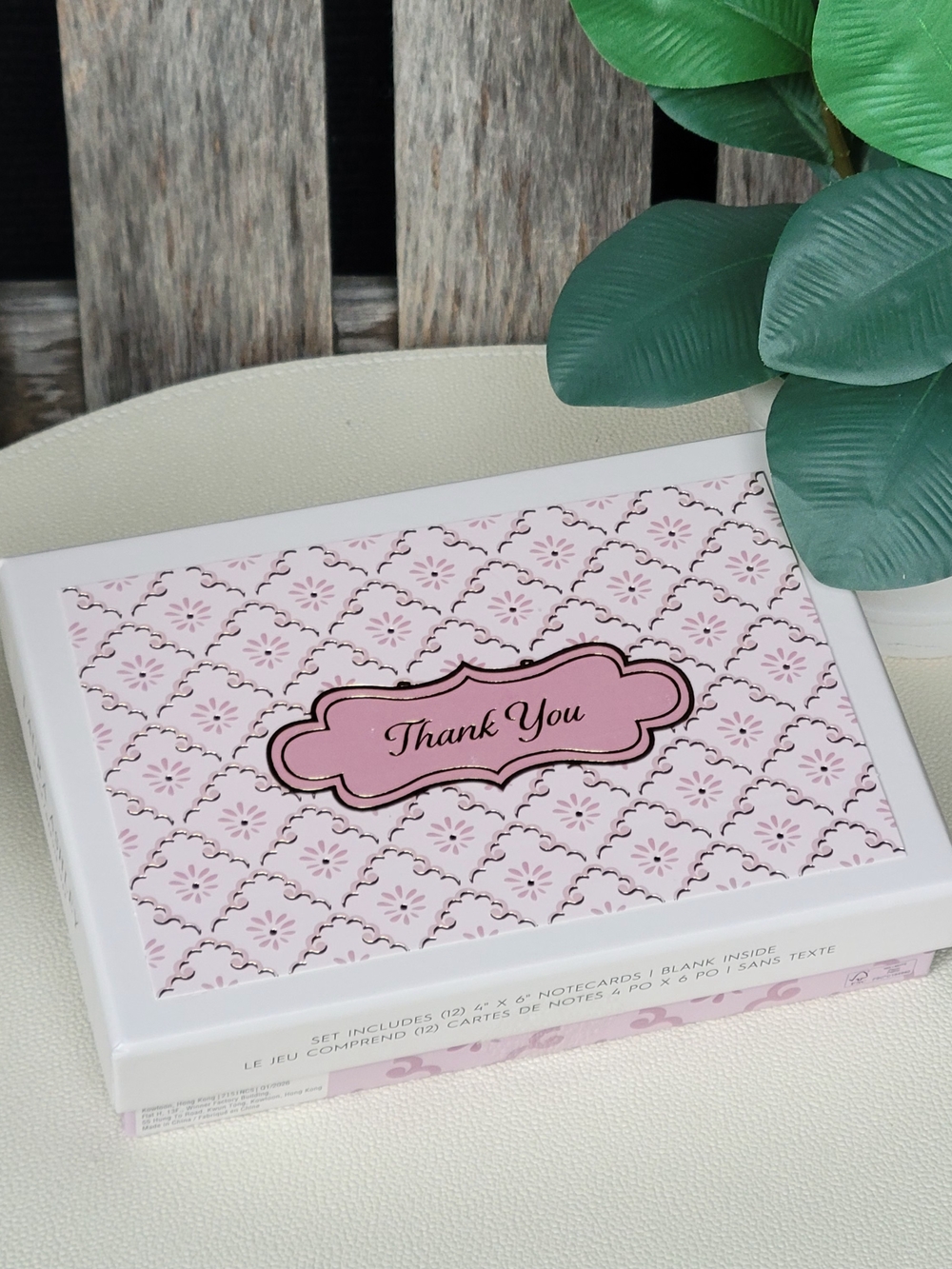 Laura Ashley Pink Floral Thank You Card Set